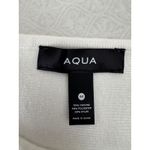 AQUA ‎ White Peplum Top Sleeveless Knit Tank Flared Hem Modern Size M Photo 8