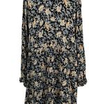 Hem & Thread Black Paisley Boho Long Sleeve Dress Size L Photo 14