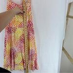 Arizona Jeans Arizona Jean Company Pattern Block Neck Tie Mini Dress Small Orange Photo 2