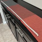 Calvin Klein striped Unisex signature scarf 70x 12, ombre red/grey Photo 4