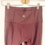 Lululemon  Size 4 Burgundy Mapped Out High Rise Tight 28"‎ Camouflage Legging Photo 4