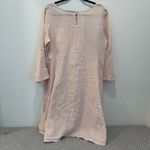 Lungo L'Arno Blush 100% Linen Bel Sleeve Dress Made in Italy Size M Pink Size M Photo 5
