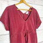 Isabel Maternity  Maroon Pleated V-Neck Blouse Top Size XS Photo 2