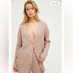 Free People  Beach Maiya Sweater-Smoked Mulberry Size Small Sweater Cardi Only Photo 1