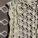 DKNY  Knit Crotchet Cardigan Pullover Western Boho Photo 2