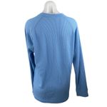 Outdoor Voices Blue Waffle Knit Crew Neck Long Sleeve Sweatshirt Sweater Top M Photo 1