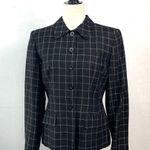 Jones New York Jones, New York, Black White Plaid Button Blazer Jacket Size 8 Photo 3