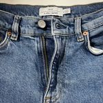 & Other Stories & Other Stories High Rise Straight Leg Raw Hem Cropped Jeans Medium Wash Size 24 Photo 10