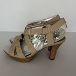 Naturalizer  Sandals Dade Taupe Strappy Heels Neutral Vacation‎ Party Size 8 Wide Photo 5