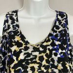 Miss Selfridge Tank Top Tulip Open Back Animal Print Leopard Black Blue Size 2 Photo 3