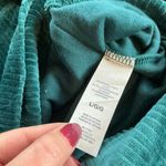 Gaiam  Yoga Elena Cowl Neck Hoodie Soft Corduroy Deep Teal Large Photo 5