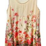 Cal Style Tunic Floral Print Sleeveless Top Size XL Pink Photo 0