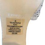 EXPRESS Tan Faux Suede Perforated Open Toe Ankle Strap Block Heel Women SZ 6 Photo 4