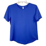 Lululemon High Neck Running Training Top Tshirt Sz 4 Wild Indigo Blue Purple Photo 2