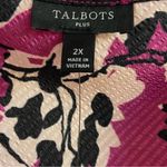 Talbots roses floral cowl neck stain cami blouse sleeveless layering top 2X NWT Photo 5