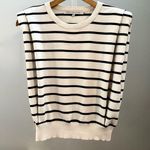 Endless Rose Striped Sleeveless Pleated Knit Top Shoulder Pads Size XS Photo 1