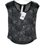 Fabletics  Vanessa Top Sz XS NWT Athletic Black White Mesh Photo 0