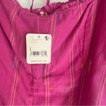 Free People  Magenta Puff Sleeve Blouse Photo 2