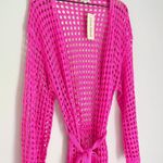 Dolls Kill Love Sense Sweet After Party Access Crochet Cardigan Pink Medium NWT Photo 2