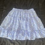 Sienna Sky Floral Blue and White Ruffle Skirt Photo 2