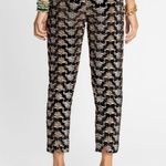 Frances Valentine Black Velvet Gold & Silver Filigree Embroidered Pants, Size 6 Photo 5