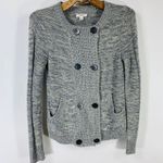 Caslon Lt Gray Button Front Cardigan Sweater Small Photo 1
