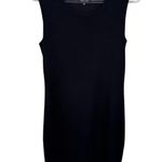 Misook Minimalist Knit Sleeveless Dress Womens Medium Black Side Slit Photo 0
