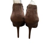 Journee Collection NWT  Demmi Booties Brown Faux Suede SZ 9 Stiletto Fall Neutral Photo 4