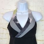 Lululemon Deep Breath Tank Womens 6 Black Gray Surplice Racerback Luxtreme Yoga Photo 3