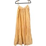 The Nines x HATCH colab S tie strap sundress maternity butter yellow tiered Photo 1