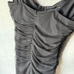 White Fox Boutique White Fox Women's Black Corset Bodice Cowl Neck Ruched Maxi Dress Size M Formal Photo 6