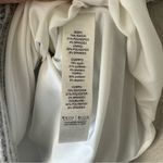 White House | Black Market WHBM Gray Ruffled Hem Sweater Striped Mock Neck Shift Dress Size Small Photo 4