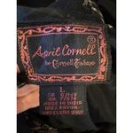 April Cornell Dress Women Large Black Floral Embellished Cowl Neck Maxi Vintage Photo 8
