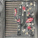 Mic and Jax Gray Desert Scene Cactus Flutter Sleeve Top Size Large Photo 2