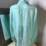 Charlotte Russe Green Button Down Shirt Relaxed Fit Photo 7