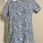 UA Scrubs Blue Green Paisley Women's 4 Photo 0
