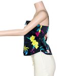 FLEUR DU MAL Lace Silk Cami, Black Orchid Floral, Medium Photo 6