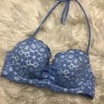 Victoria's Secret Victoria’s Secret blue lace halter bikini top 32B Photo 1