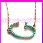 Plunder Jewelry “G” Initial Aqua and Gold Plated Vintage Necklace Photo 11