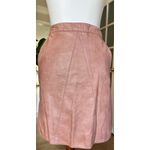 ZARA  BASIC Pink Faux Leather Mini Skirt XS Blush Zip Back A-Line Chic Trendy Photo 1