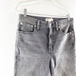 Madewell  High Rise Perfect Vintage Jeans Ripped Knee Raw Hem Lunar Black 28 / 6 Photo 5