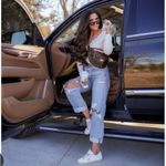 AGOLDE NEW  Women’s 90’s Vagabond Jeans Blue Distressed Size 32 Photo 2