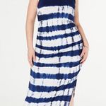 Jessica Simpson Ruched Maxi Dress Gilbralta Sea Stripe Tie-Dye Size XS NWT $69.5 Photo 7