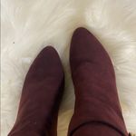 Jones New York ποΈ Jone New York Wine Burgundy Kenzie Suede Heel Ankle Booties Gold Buckle 6.5 Photo 4