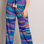 Becca Swim Multicolor Sheer Wide Leg Pants Small Drawstring Tassel Cover Up Photo 0