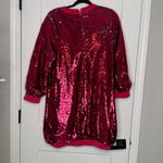Jovani NEW  Hot Pink Sequin Heart Gemstone‎ Dress - Size 6 Photo 8