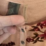 Aratta Silent Journey Velvet Burnout Floral Button Up Shirt Tunic XS Artsy Boho Pink Photo 8