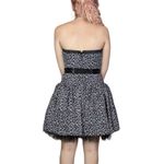 Jessica McClintock  Strapless Floral Print Drop Waist Semi Formal Dress Black Photo 2