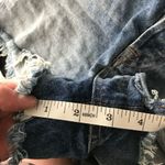 GRLFRND  The Jaden Low Rise Boyfriend Blue Denim Frayed Raw Hem Shorts Size 26 Photo 6