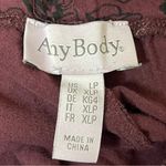 ANY BODY Burgundy and Black Floral Print Lightweight Lounge Jogger, LP Purple Size undefined Photo 7